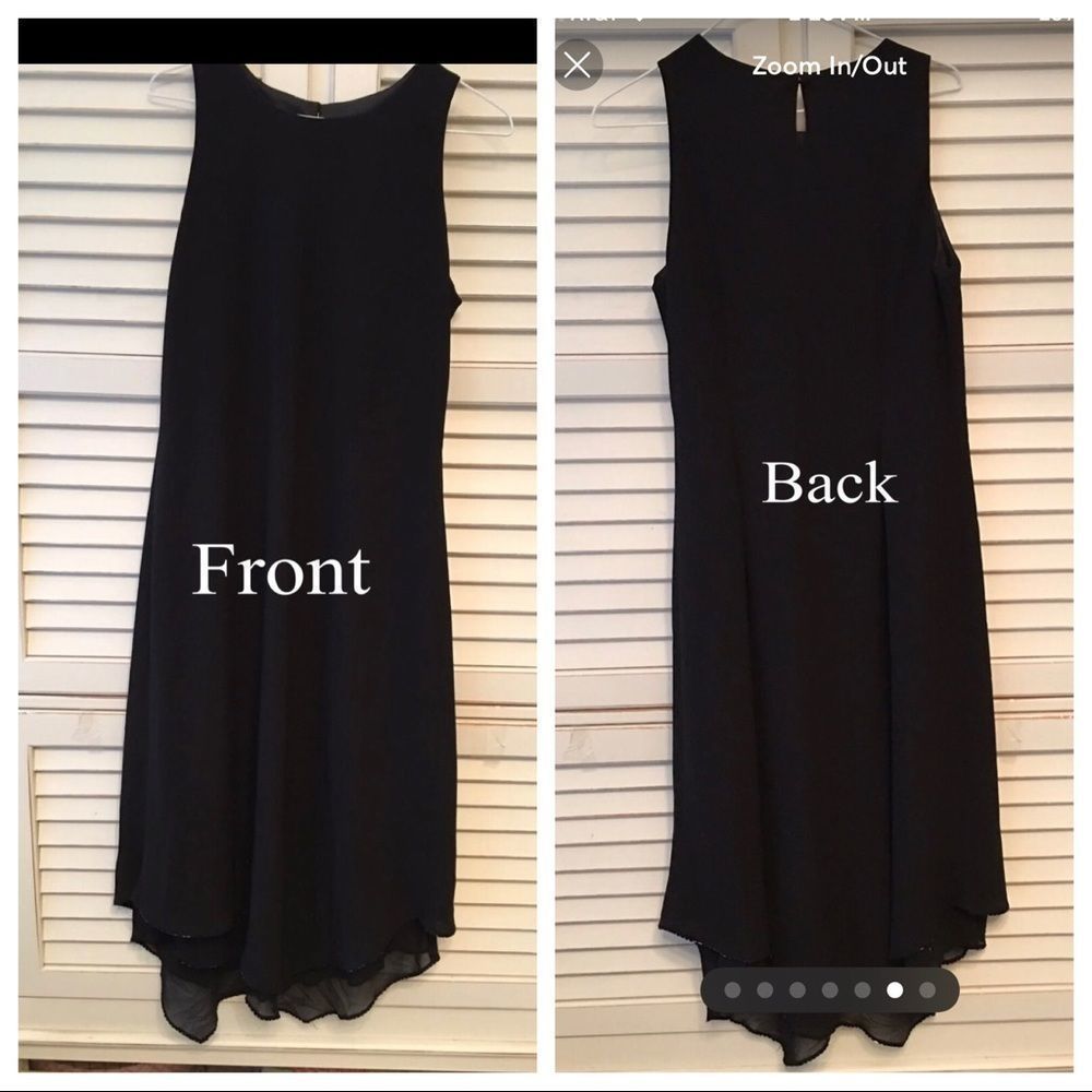 Jones NY Black Chiffon Dressy Dress 10